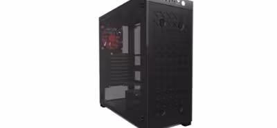 Nfortec Scorpius, caja con paneles de cristal, aluminio e iluminación