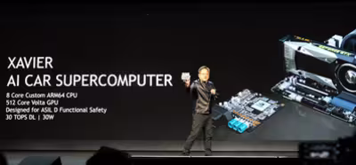 Nvidia hace uso de su computadora Xavier para mostrar su coche totalmente autónomo