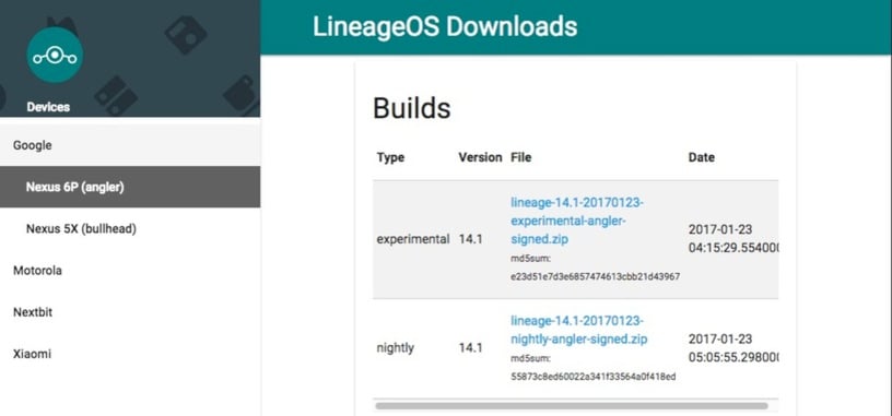 Ya está disponible la primera ROM de Lineage OS, sucesor de Cyanogen