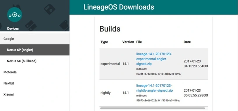 Ya está disponible la primera ROM de Lineage OS, sucesor de Cyanogen