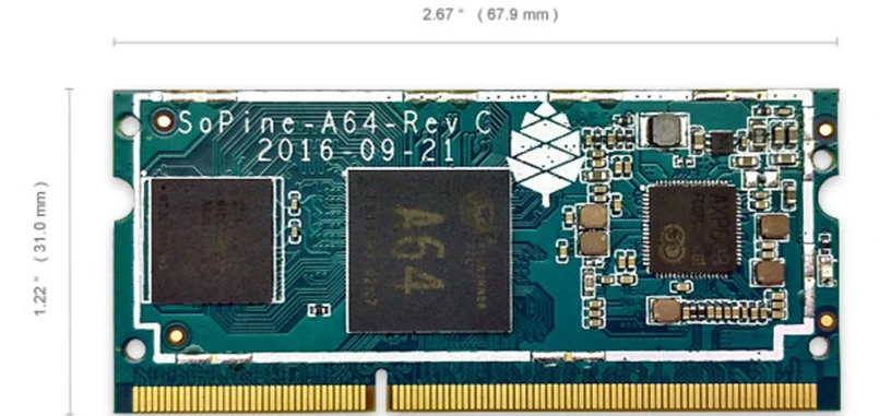 Pine 64 presenta su alternativa al Compute Module 3 de Raspberry Pi