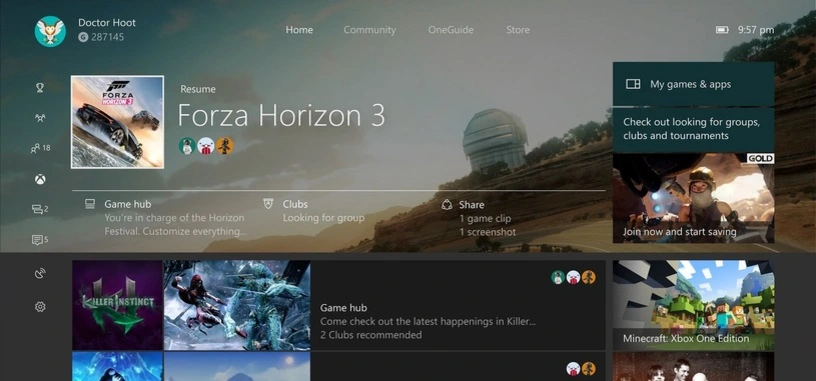 Microsoft muestra un adelanto de la próxima actualización de Xbox One