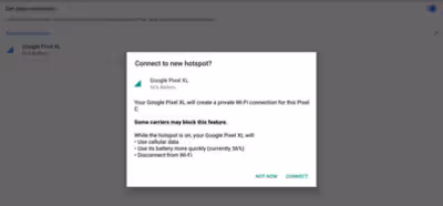 La característica 'Instant Tethering' comienza a llegar solo para los Pixel y Nexus