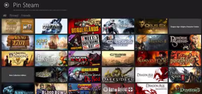 Dos aplicaciones para mostrar atajos a nuestros juegos de Steam en la pantalla de inicio de Windows 8