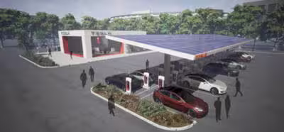 Las estaciones de servicio de Tesla funcionarán únicamente con energía solar