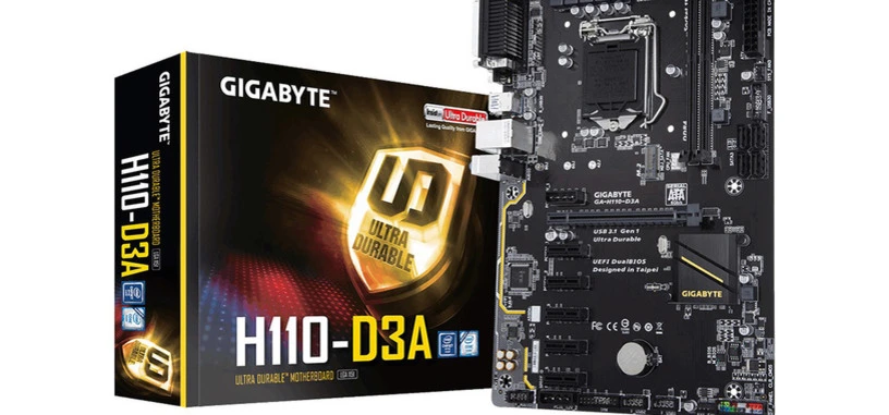 Gigabyte presenta la placa base GA-H110-D3A para equipos de criptominería