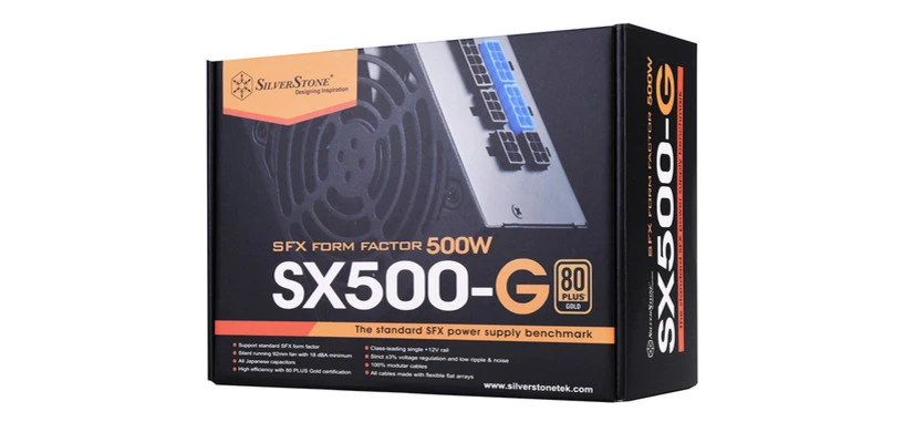 Silverstone presenta las fuentes SX500-G y SX650-G, formato SFX con 80 PLUS Gold