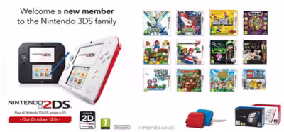 Nintendo anuncia que su consola portátil 2DS llegará en octubre