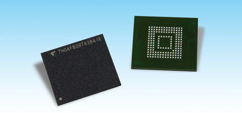 Toshiba crea chips de memoria 'flash' 3D de tipo UFS de 64 capas