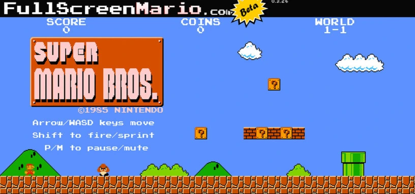 Juega a Super Mario Bros. en versión HTML5 en tu navegador