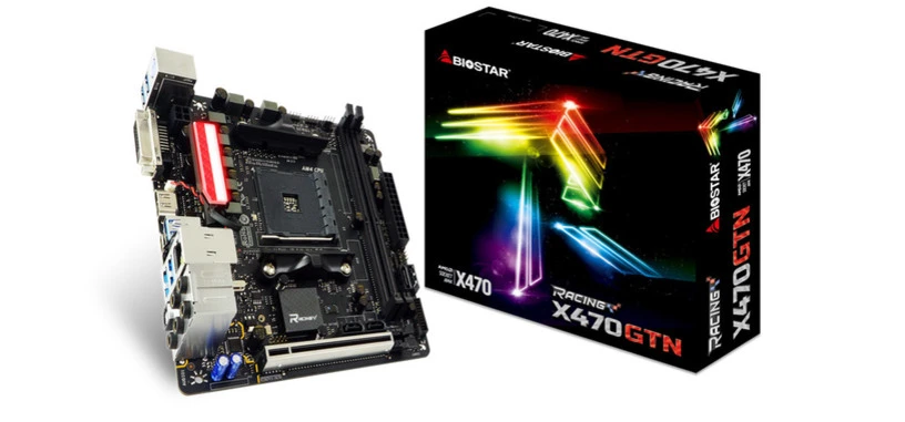 BIOSTAR presenta la placa base Racing X470GTN, chipset X470 en formato mini-ITX