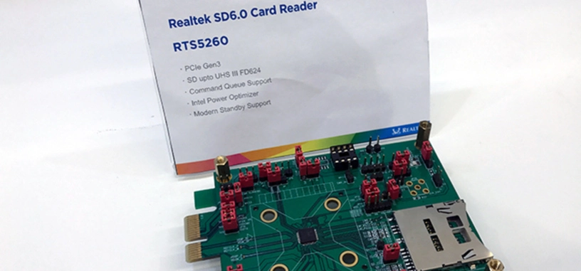 Realtek muestra el prototipo de lector de tarjetas SD 6.0 que llega a los 624 MB/s
