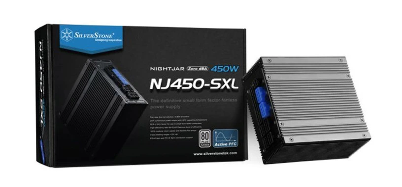 SilverStone pone a la venta la fuente pasiva Nightjar NJ450-SXL, 80 PLUS Platinum de 450 W