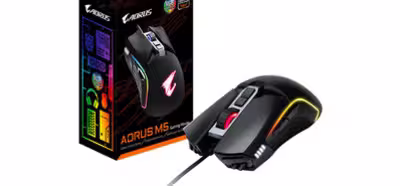 Gigabyte presenta el ratón Aorus M5, sensor de 16 000 PPP, RGB y cinco pesos adicionales