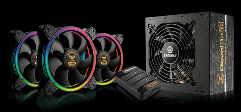 La serie RevoBron TGA se une a la TUF Alliance, e incluye ventiladores RGB para la caja
