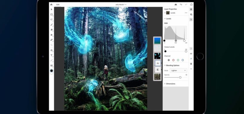 La versión completa de 'Photoshop CC' estará disponible en 2019 para el iPad