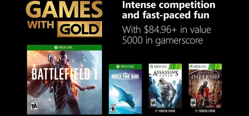 Microsoft confirma los juegos gratis para noviembre de Xbox Live Gold