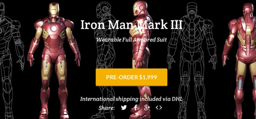 Una empresa recurre a las reservas para producir un traje de Iron Man