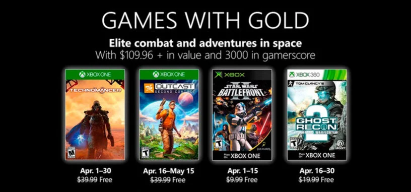 Microsoft confirma los juegos gratis para abril de Xbox Live Gold