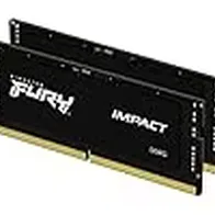 Kingston FURY Impact 32GB (2x16GB) 4800MT/s DDR5 CL38 SODIMM Memoria Gamer para Portátil Kit de 2 - KF548S38IBK2-32