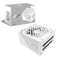 ASUS Fuente de alimentación 850 W Gold (disipadores ROG, Axial-Tech, Doble rodamientos de Bolas, tecnología 0dB, 80 Plus Gold, Full Modular), Blanco, ROG Strix