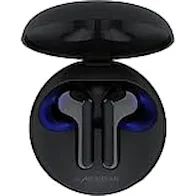 LG TONE Free FN6 - Auriculares True Wireless, Autolimpieza UVnano, Tecnología Meridian Sound, Doble Micrófono para Llamadas en la Oficina, Base de Carga Inalámbrica y Carga Rápida, Color Negro