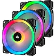 Corsair LL120 RGB, Ventilador de PC (120 mm, Doble Halo RGB LED PWM), 3 x 120 mm, Negro RGB