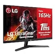 LG 32GN600-B - Monitor Gaming UltraGear 32 pulgadas, Panel VA: 2560x1440p, 16:9, 350 cd/m², 3000:1, 5ms (1ms MBR), 165 Hz, entradas: DP x1, HDMI x2, FreeSync Premium, Color Negro