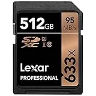 Lexar Professional 633x - Tarjeta de memoria de 512 GB (SDXC, UHS-I)