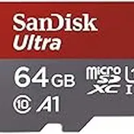SanDisk Ultra 64 GB microSDXC Memory Card + SD Adapter with A1 App Performance Up to 100 MB/s, Class 10, U1