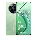 realme Teléfono Móvil 12x 5G 6+128GB, Procesador 5G de 6 NM, Cámara con IA de 50 MP, Diseño Ultrafino de 7,89 mm, Gran batería de 5000 mAh, NFC, Verde Pluma, no Incluye Adaptador