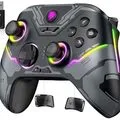 EasySMX X15 Mando PC Inalámbrico con Luz RGB – Gamepad Hall Joystick y Trigger – Regalo Ideal para Amigos en Navidad o Cumpleaños – 1000mAh Batería Recargable para PC/Switch/Móvil/Tableta – Gris
