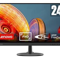 Lenovo C24-25 - Monitor Gaming de 23.8 '' FullHD (1920 x 1080 píxeles, 16:9, 75 Hz, 4 ms, 1000:1, puertos VGA + HDMI, 3 lados, sin bordes), color negro