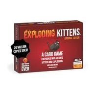 Edición original de Exploding Kittens - Juegos de cartas para adultos, adolescentes y niños - Juegos familiares divertidos - Una combinación entre un juego de cartas y la ruleta rusa