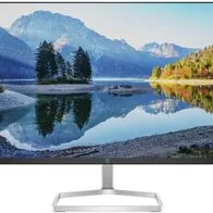 HP M24fe Monitor de 24'' Full HD (1920 x 1080, 75Hz, 5ms, IPS, 16:9, AMD FreeSync, HDMI, VGA, Antirreflejo, Eye Ease, Inclinación Ajustable) Microborde, Color Gris, Negro