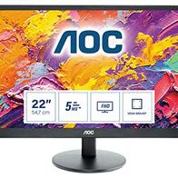AOC Monitor E2270SWHN - 22'' Full HD, 60 Hz, TN, VESA, 1920x1080, 200 cd/m, D-SUB, HDMI 1x1.4