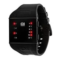 Unbekannt The One SLS202R3 - Reloj led de Cuarzo Unisex con Correa de Caucho, Color Negro