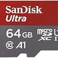 SanDisk Ultra 64 GB microSDXC Memory Card + SD Adapter with A1 App Performance Up to 100 MB/s, Class 10, U1