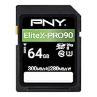PNY Tarjeta de Memoria SD 64GB EliteX-Pro 90 Clase 10 U3 V90 UHS-II