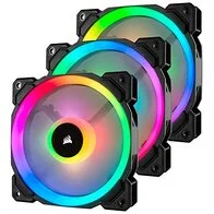 Corsair LL120 RGB Ventilador de PC (120 mm, Doble Halo RGB LED PWM) Paquete Tripla con Lighting Node PRO