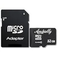 Tarjetas Microsd,Ambielly 10 Tarjeta 32 Gb Clase de Memoria Micro Sd con Adaptador Sd (32Gb)
