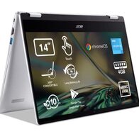 Acer Chromebook CP314-1H - Portátil de 14'' Full HD Táctil y Convertible (Intel Celeron N4500, 4 GB RAM, 64 GB eMMc, Intel UHD Graphics, Sistema Operativo Chrome) Color Plata - Teclado QWERTY Español