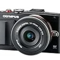 Olympus PEN E-PL6 - Cámara Evil de 16.1 Mp, pantalla 3'', estabilizador, grabación de vídeo, color negro -Kit cuerpo con objetivo M.Zuiko Digital ED 14-42mm EZ y tarjeta SD Flash Air 8 GB WiFi