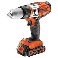 BLACK+DECKER EGBHP188K Taladro percutor 18V 43 Nm con batería de litio 18V 1.5Ah y Maletin