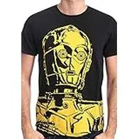 Star Wars Big C3PO Camiseta, Negro, S/S para Hombre