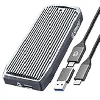 ORICO Carcasa SSD M.2 NVMe 40Gbps hasta 3700MB/s, Caja de Aluminio para SSD NVMe PCIe M-Key 2280/2260/2242/2230, Compatible con USB4/Thunderbolt 3/4 USB 3.2/3.1/3.0/Type-C - M2V01