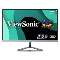 ViewSonic VX2276-SMHD - Monitor 21,5'' Full HD IPS (1920 x 1080, 4ms, 250 nits, 178°/178°, VGA/HDMI/DP, Altavoces, sin Marco), Color Negro/Plata