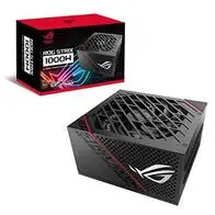 ASUS Fuente de alimentacion 1000W Gold (disipadores ROG, Ventiladores Axial-Tech, rodamientos de Bolas, tecnología 0db, 80 Plus Gold, Full Modular), Negro, ROG Strix 1000 W