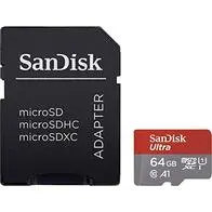 SanDisk Ultra 64 GB microSDXC Memory Card + SD Adapter with A1 App Performance Up to 100 MB/s, Class 10, U1