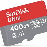 SanDisk Ultra Tarjeta de memoria microSDXC con adaptador SD, hasta 100 MB/s, rendimiento de apps A1, Clase 10, U1, 400 GB